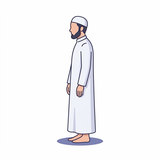 Illustration of the stand and intend position