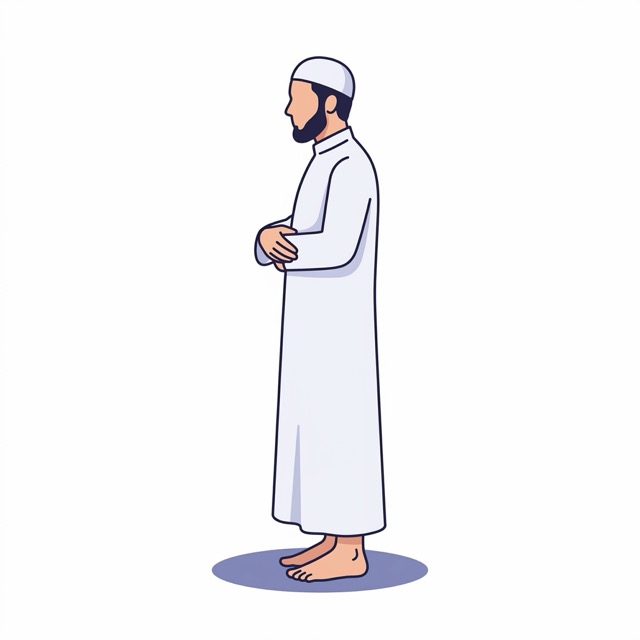 Illustration of the place your hands and open position