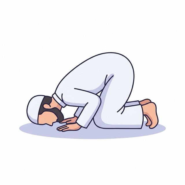 Illustration of the prostrate position