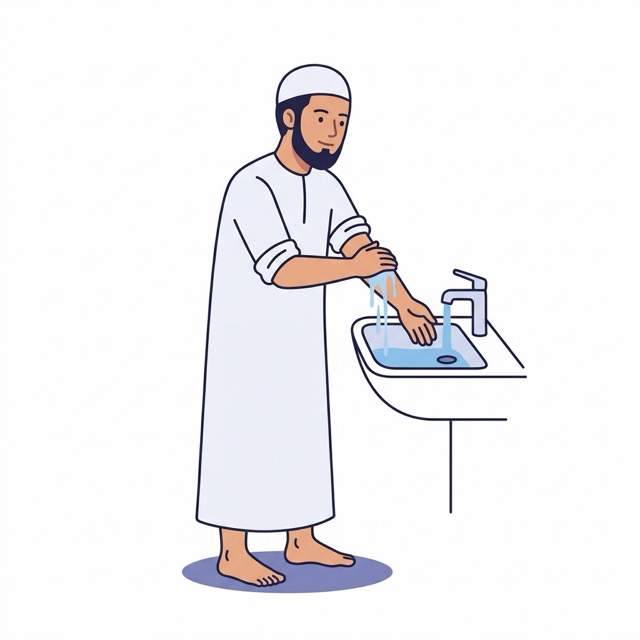 Illustration: wash your arms