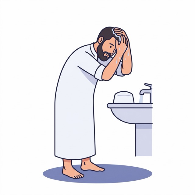 Illustration: wipe your head and ears