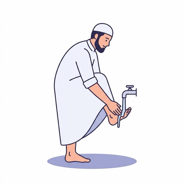 Illustration: wash your feet